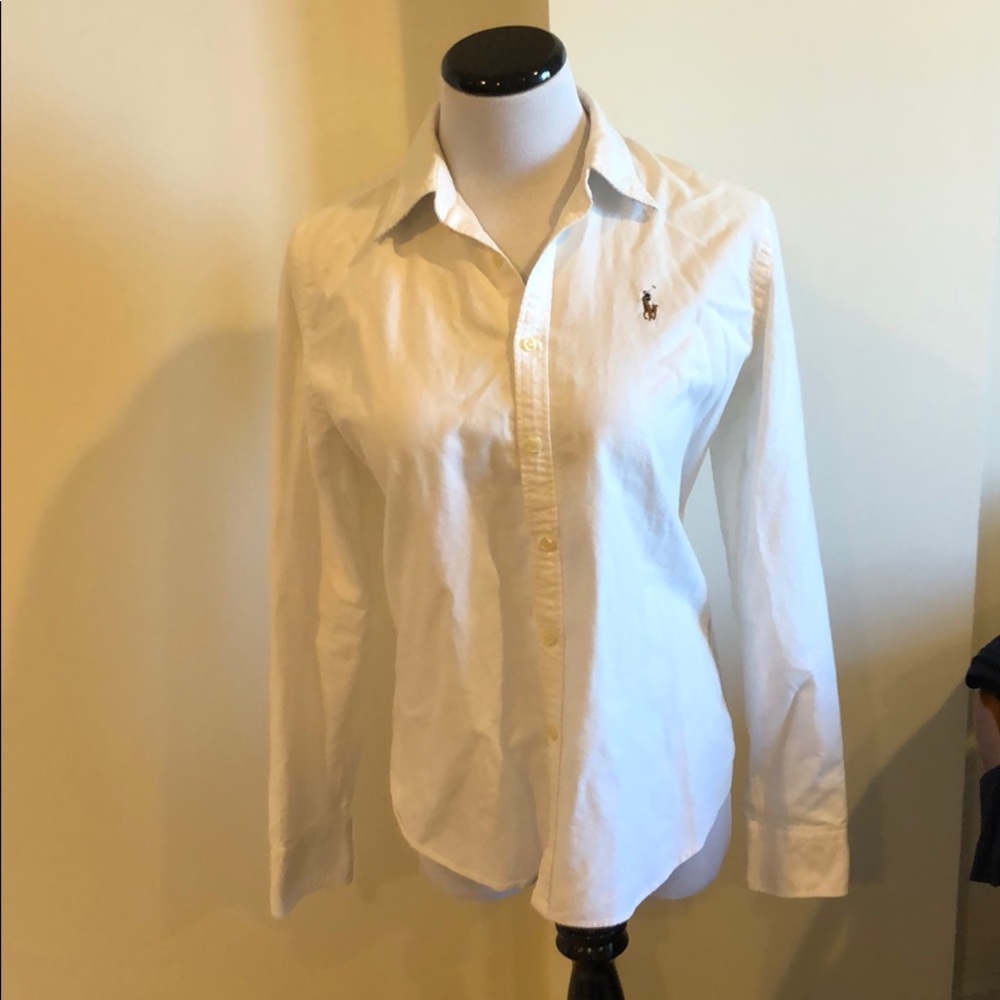 White Ralph Lauren Button Down